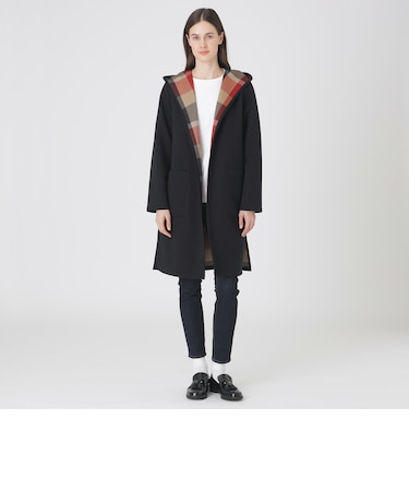 クレストブリッジチェックリバーシブルダンボールコーディガン
