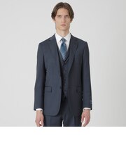 【一部店舗限定】Zegna TRAVELLER ネイビーピンヘッドスリーピーススーツ