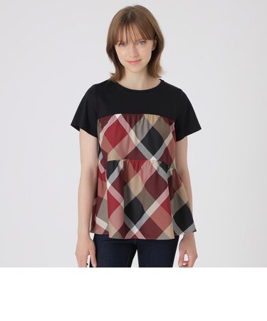 クレストブリッジチェックティアードコンビTシャツ