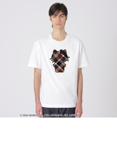 【ハローキティコラボ】クレストブリッジチェックシルエットキティTシャツ