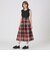 クレストブリッジチェックシアーボイルニットコンビドレス