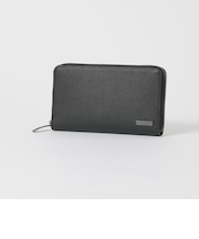 バイカラークレストブリッジチェックラウンドジップウォレット