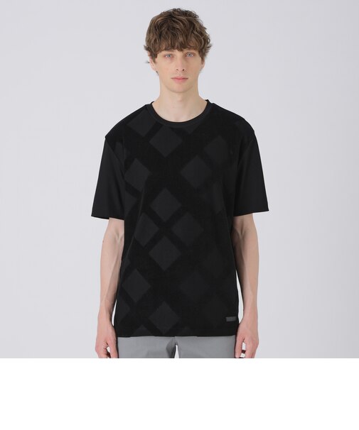 パイルシャドーチェックTシャツ