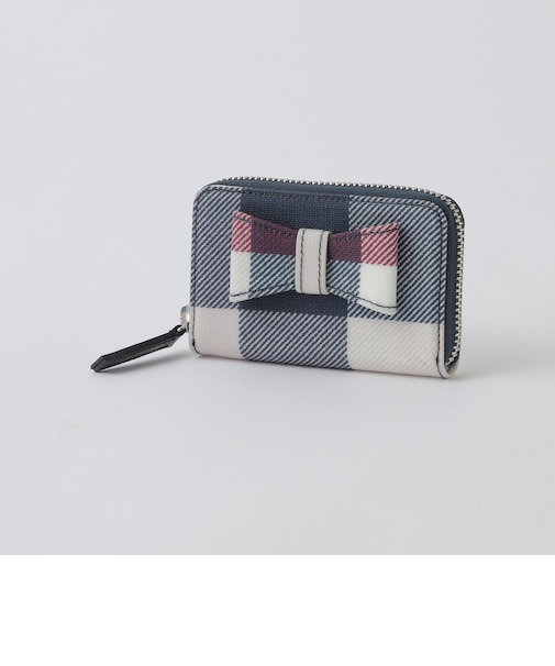 クレストブリッジチェックPVCリボンミニ財布