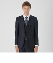 【一部店舗限定】Zegna ELECTAネイビーシャドーストライプスリーピーススーツ