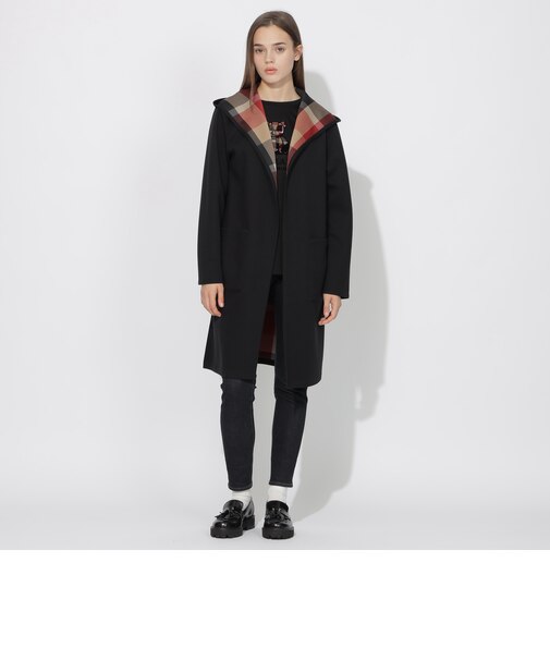 【WEB・一部店舗限定】クレストブリッジチェックリバーシブルダンボールコーディガン
