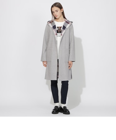 【WEB・一部店舗限定】クレストブリッジチェックリバーシブルダンボールコーディガン