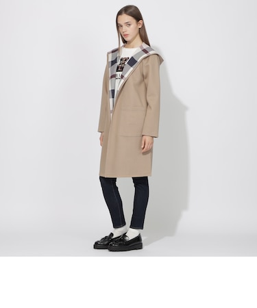 【WEB・一部店舗限定】クレストブリッジチェックリバーシブルダンボールコーディガン