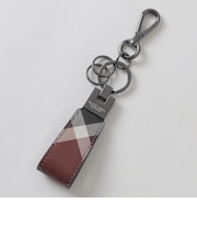 クレストブリッジチェックレザーキーチャーム
