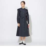 ラッフルシャツワンピース