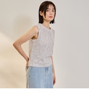 ミックスコイルクロップドニットベスト