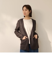 グリッディメッシュノーカラージャケット