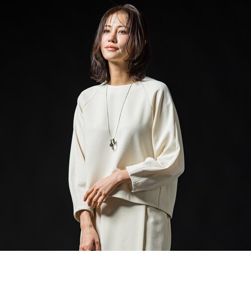 フォルムスリーブカットソー≪セットアップ対応/洗濯機で洗える≫
