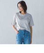 【WEB限定】【3サイズ】コットン汗じみ防止カットソー≪洗える/接触冷感≫