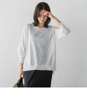 セミシアーボクシーニットプルオーバー≪手洗い可能≫