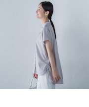 【WEB限定】フィルムストライプギャザーブラウス ≪手洗い可能≫