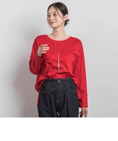 【WEB限定】汗じみ防止スムースロングTシャツ ≪洗える/接触冷感≫
