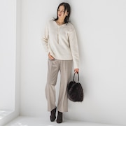 両面起毛ワイドパンツ≪WEB限定13号/洗える/セットアップ対応≫
