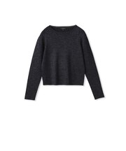 ラメクルーネックニット