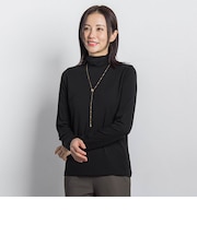 【WEB限定】吸湿発熱スムースタッチタートルカットソー