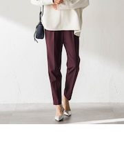 【WEB限定】美シルエット裏起毛ストレッチパンツ≪13号あり/毛玉防止≫