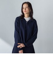 襟付きスキッパーニットプルオーバー