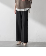 両面起毛ワイドパンツ≪ストレッチ≫