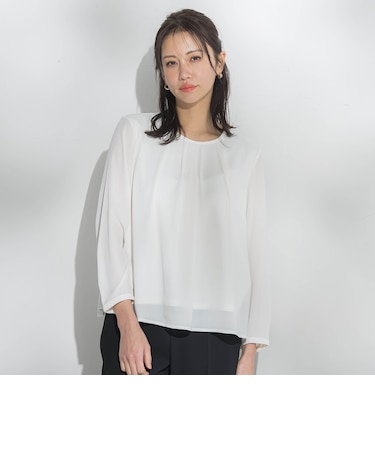 【WEB限定】こっそり暖かシフォンブラウス