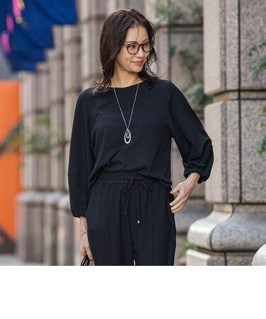 ≪シリーズ累計2万枚突破！≫【ラクする美人服】デザインスリーブブラウス