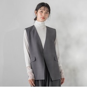 ストレッチツイルジレ≪手洗い可能≫