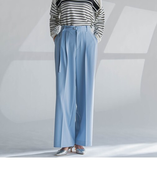 パーフェクトジャージワイドパンツ≪洗濯機で洗える≫