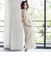 裏毛ロングワンピース≪洗濯機で洗える≫