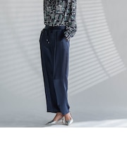 サテンストレートパンツ