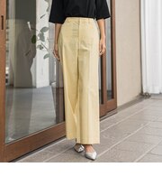 【大きいサイズ】バックラッシュリネン混パンツ≪洗濯機で洗える≫