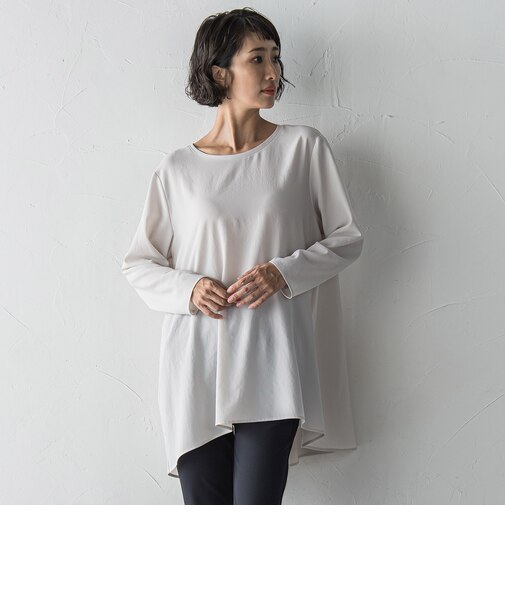 ”Tシャツ感覚で着られる”ジョーゼットブラウス≪洗濯機で洗える≫