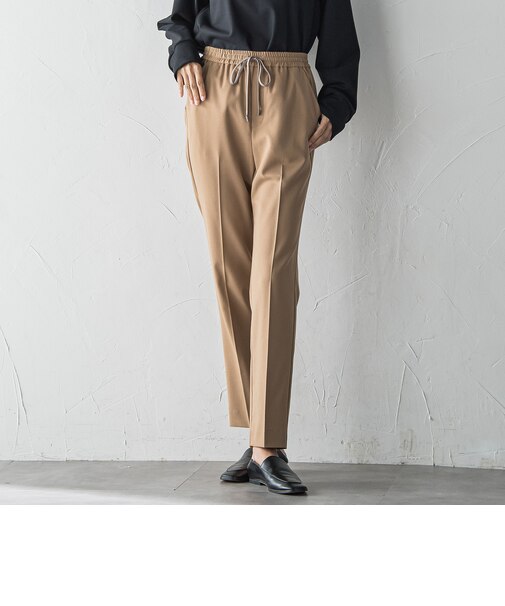 【WEB限定/大きいサイズ】”すっきり快適な履き心地”テーパードパンツ≪洗濯機で洗える≫