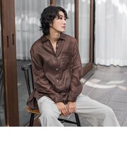 【新色追加】“洗える麻”トーンアップシャツ