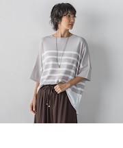 【WEB限定】”涼感”ボーダーニット