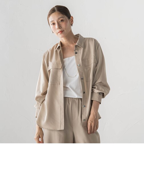 【SETUP対応】”Light & Soft Suede”スェードシャツ