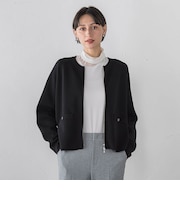 スポンジヤーンニットブルゾン