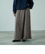フィブリルサテンラップワイドパンツ≪洗濯機で洗える≫