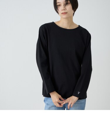 【シーズンレス】袖刺繍コットンプルオーバー