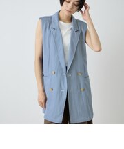 【シーズンレス】ナイロンツイルデニムベスト