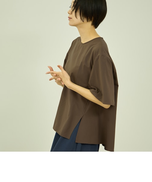 【涼やかストレッチ】半袖ブラウス