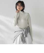 【WEB限定】【一部店舗限定】プレーティングハイネックニットプルオーバー≪手洗い可能≫