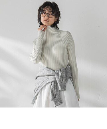 【WEB限定】【一部店舗限定】プレーティングハイネックニットプルオーバー≪手洗い可能≫