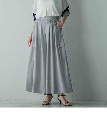 【新色追加】シャンブレーカーゴキュロットパンツ