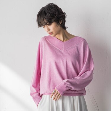 LEVITA Vネックドルマンニットプルオーバー