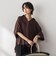麻調シアーBACKタックスキッパーブラウス