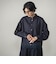 レースドッキングストライプクロップドシャツ